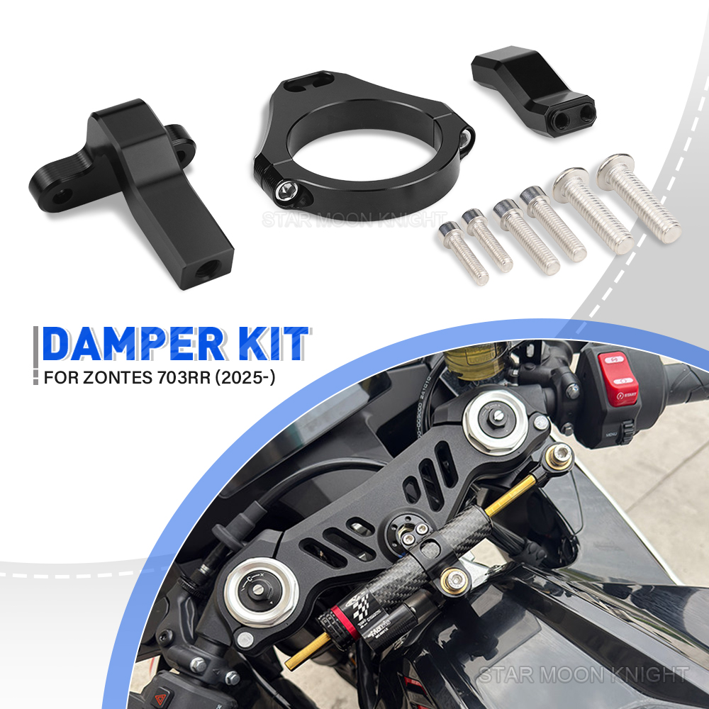Steering Damper Stabilizer Kit Cnc - Suporte de amortecedor de direção de