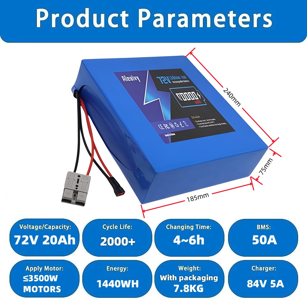 Bateria de Lítio 72V 20S4P 20A - 72V 30Ah Lifepo4 Battery Pack avaliação e preço